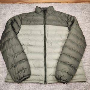 Mountain Warehouse Puffer Jacket Mens XL Colorblock Olive Sea Green Full Zip